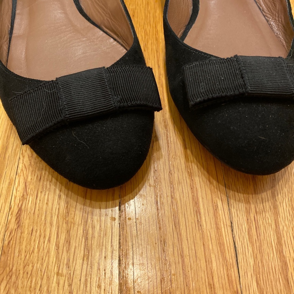 Tabitha Simmons Ingrid Black Suede Flats 38